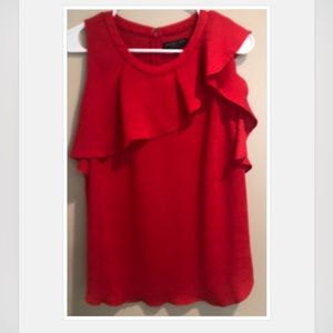 Rachel Roy Collection sleeveless red shirt. Size XL.